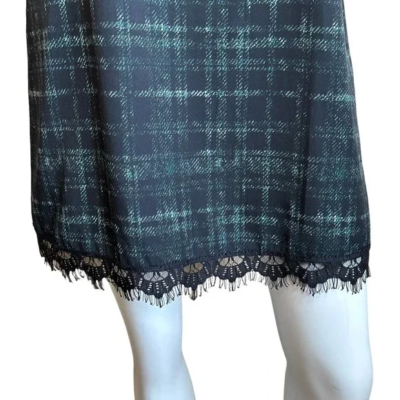 Amanda Uprichard Black & Green Tank Mini Dress sz M NWT $191 orig price - Picture 3 of 11